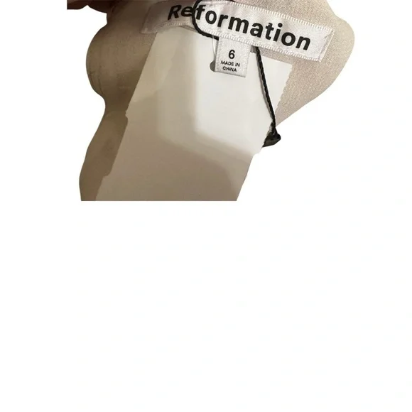 Reformation Cream Floral Long Sleeve Dress - Picture 4 of 6